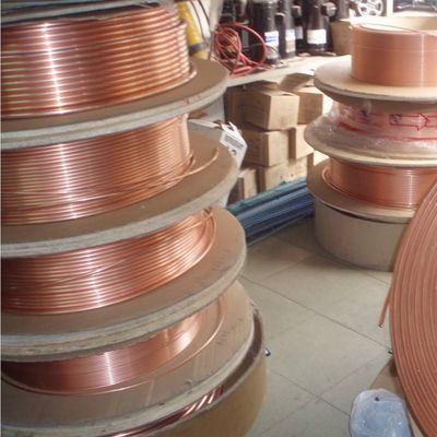 Polished Cu99.99% TU2 Seamless Pancake Coil Copper Pipe 19 To 24 Swg Thickness