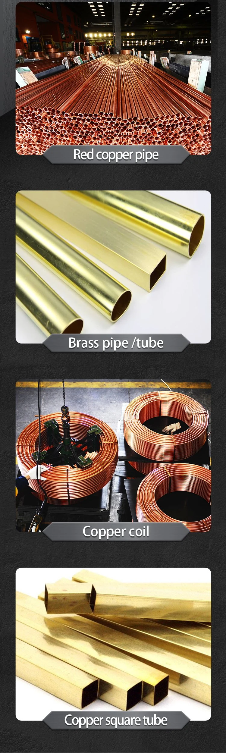 As vendas diretas da fábrica chinesa de T3 T4 e outros tubos de bronze do T2 do T1 de C10100 C10200 C11000 bobinam os tubos que os tubos de cobre vermelhos revestem os tubos quadrados etc. com tamanhos completos